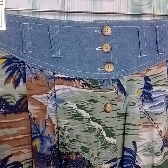 New look petities Hawaiian print maxi button down skirt Petitie medium - Picture 4 of 9